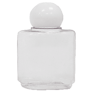 FRASCO REPARADOR COM TAMPA REDONDA BRANCA 35ML - 10UN