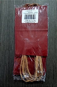 SACOLA PAPEL KRAFT MARSALA ALÇA NATURAL 9,5X7,5X14,5CM C/10 UNIDADES
