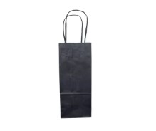 SACOLA PAP KRAFT LONG NECK PRETA 9,5 X 7,5 X 23 C/10