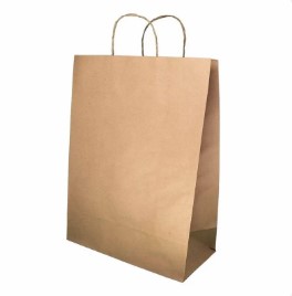 SACOLA PAPEL KRAFT 37X13,5X46 PACOTE COM 10 UNIDADES