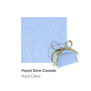 PAPEL PARA BEM CASADO AZUL CLARO C/40