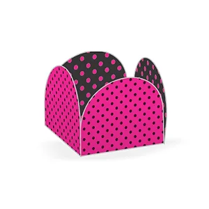 FORMA 4 PETALAS POA PINK/PRETO C/50 UND