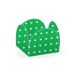 FORMA 4 PETALAS VERDE BANDEIRA BOLINHAS BRACAS C/50