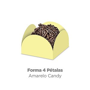 FORMA 4 PETALAS AMARELO CANDY C/50