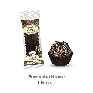 FORMINHA DE PAPEL NOBRE N.4 MARROM DENTRO E FORA C/100 UND