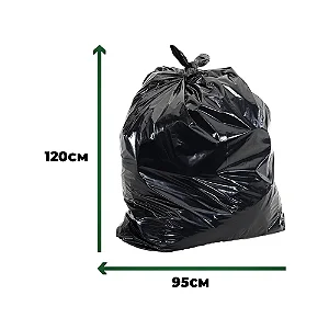SACO LIXO PRETO 200LTS 95X120 0,14 FD C/5KG