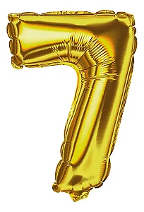 BALAO METALIZADO DOURADO 40CM N.7