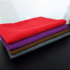 TOALHA MICROFIBRA 60X80 VERMELHA / CINZA / MARROM / ROXA