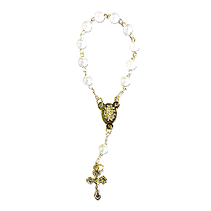 MINI TERCO PEROLA COM DOURADO C/6 UND