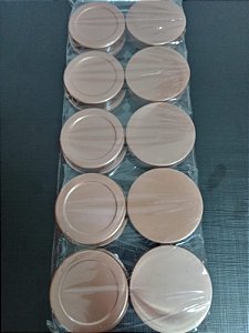 LATINHA PLASTICA ROSA GOLD C/10 UND