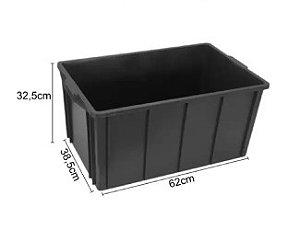 CAIXA 61 LITROS PRETA 32X39X62 CM