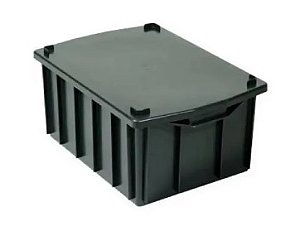 TAMPA CAIXA 61 LITROS PRETA 32X39X62CM