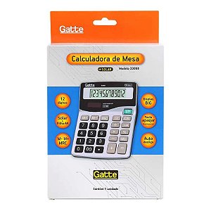 CALCULADORA DE MESA MODELO 8837B GATTE PRETA