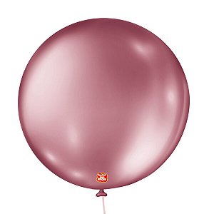 BALAO 5 METALLIC BALLOON ROSA C/25 UNIDADES