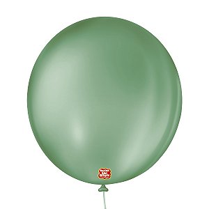 BALAO LISO 9 REDONDO VERDE FOLHA PCT C/50 UNIDADES