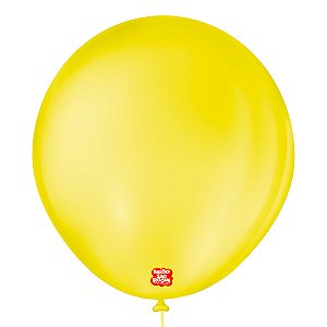 BALAO LISO 7 REDONDO AMARELO CITRINO PCT C/50 UNIDADES