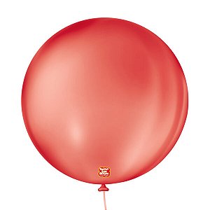 BALAO LISO 5 REDONDO VERMELHO QUENTE C/50 UND