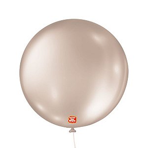 BALAO 5 METALLIC BALLOON MARFIM PEROLA C/25 UNIDADES