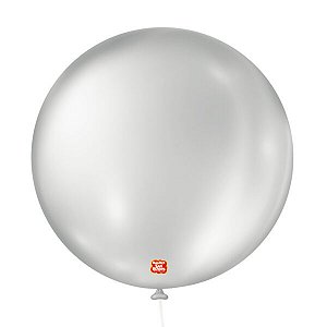 BALAO 8 CINTILANTE PRATEADO C/25 UNIDADES