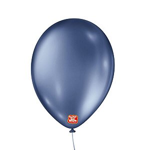 BALAO 9 METALLIC BALLOON AZUL SAFIRA C/25 UNIDADES