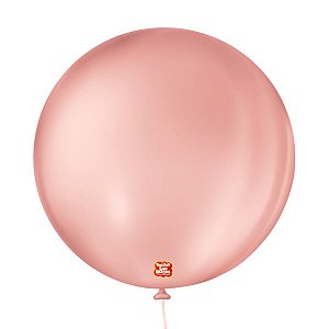 BALAO LISO 5 REDONDO ROSE C/50 UNIDADES