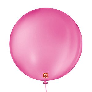 BALAO LISO 5 REDONDO ROSA SHOCK C/50 UNIDADES