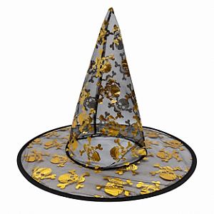CHAPEU BRUXA HALLOWEEN PRETO UNIDADE