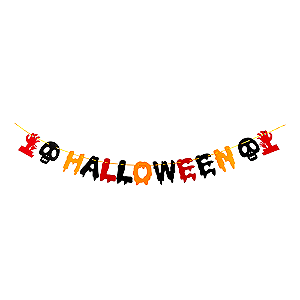 ENFEITE FAIXA ESCRITO HALLOWEEN