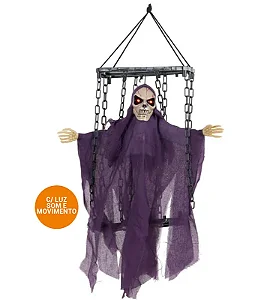 MUMIA FANTASMA C/LUZ SOM E MOVIMENTO HALLOWEEN