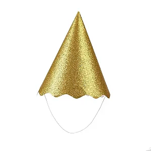 CHAPEU PAPEL METALIZADO DOURADO C/8 UND