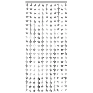 CORTINA METALIZADA ESTRELA PRATA 100X200CM