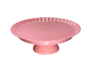 BOLEIRA REDONDA ROSA BEBE 23X8CM UNIDADE