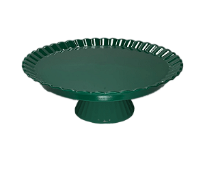 BOLEIRA REDONDA VERDE BANDEIRA 23X8CM UNIDADE