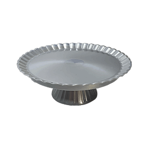 BOLEIRA REDONDA PRATA 23X8CM UNIDADE