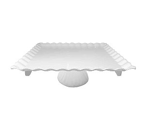 BOLEIRA QUADRADA BRANCA 24X24X8CM UNIDADE
