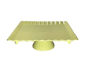 BOLEIRA QUADRADA AMARELA 24X24X8CM UNIDADE