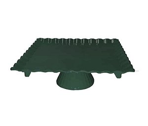 BOLEIRA QUADRADA VERDE BANDEIRA 24X24X8CM UNIDADE