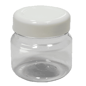 POTINHO PLASTICO 40ML COM TAMPA BRANCA R33 C/10 UND
