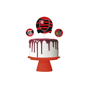 KIT TOPO DE BOLO FLAMENGO C/3 UND