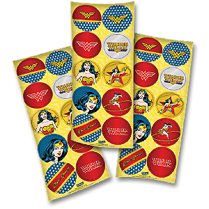 ADESIVO MULHER MARAVILHA C/30 UND