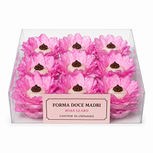 FORMA PARA DOCE MADRI ROSA CLARO PARA FESTA C/30 UNIDADES