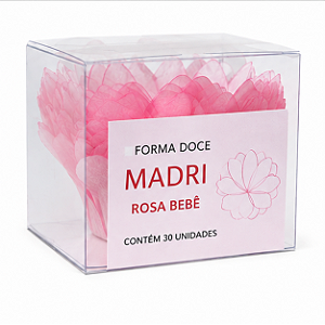 FORMA PARA DOCE MADRI ROSA BEBE PARA FESTA C/30 UNIDADES