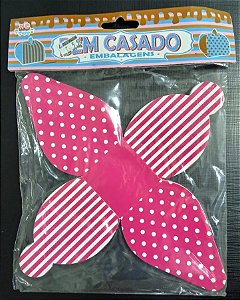 BEM CASADO PINK BOLADO BRANCO C/12