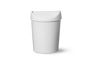 LIXEIRA ESCRITORIO 12L COM TAMPA GIRATORIA BRANCO
