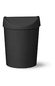 LIXEIRA ESCRITORIO 12L COM TAMPA GIRATORIA PRETO