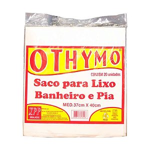 SACO LIXO BRANCO BANHEIRO E PIA 37X40 C/20 SACOS