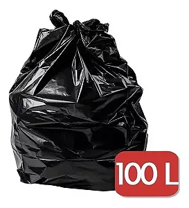 SACO LIXO PRETO 100LTS 0,5 C/100 75X90