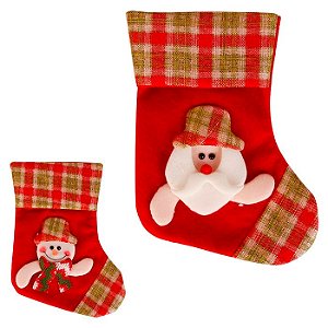 ENFEITE BOTA NOEL/BONECO 23X17CM