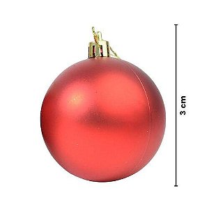 BOLA PEQUENA VERMELHA 3CM C/7 UND