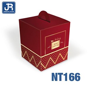 CAIXA PANETONE M 10X10X12CM BOAS FESTAS